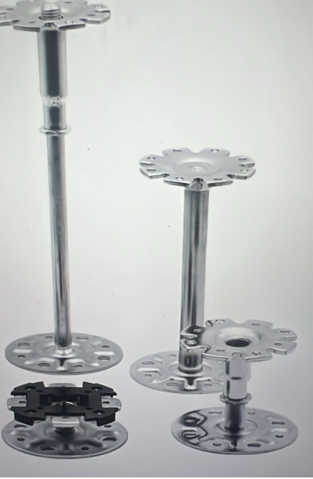 Raised access flooring pedestal range